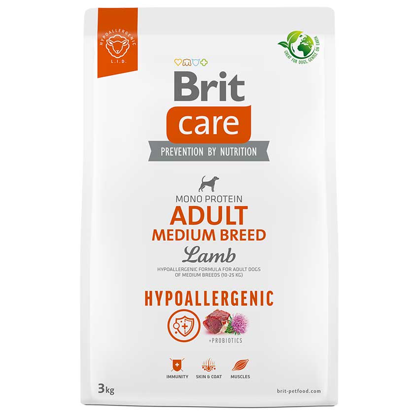 BRIT CARE DOG HYPOALLERGENIC ADULT MB LAMB 3KG