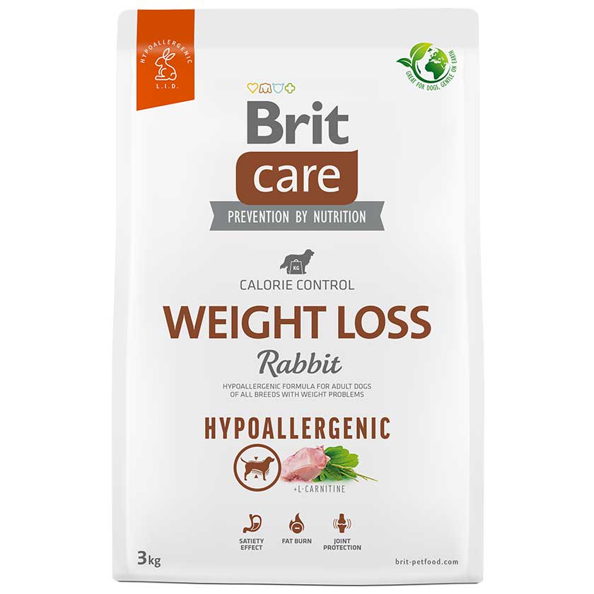 BRIT CARE DOG HYPOALLERGENIC WEITH LOSS RABBIT 3kg