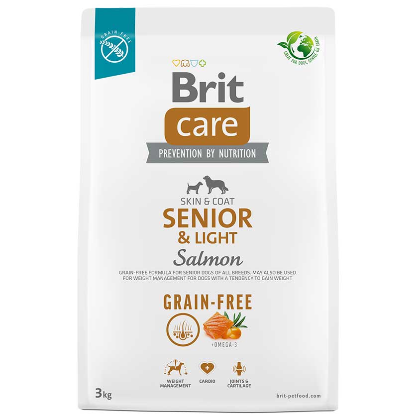 BRIT CARE DOG GF SENIOR &LIGTH SALMON 3KG