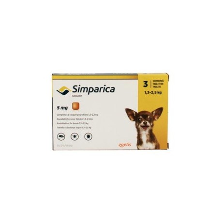 Simparica 1.3 a 2.5kg 1 Comprimido