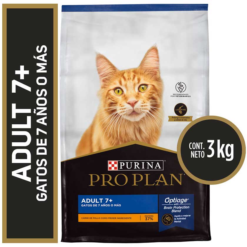 Purina Pro Plan Cat Adult +7 con OptiAge 3kg