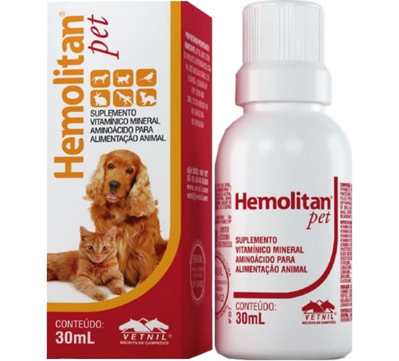 Hemolitan Pet Suplemento Mineral Vitamínico 30ml