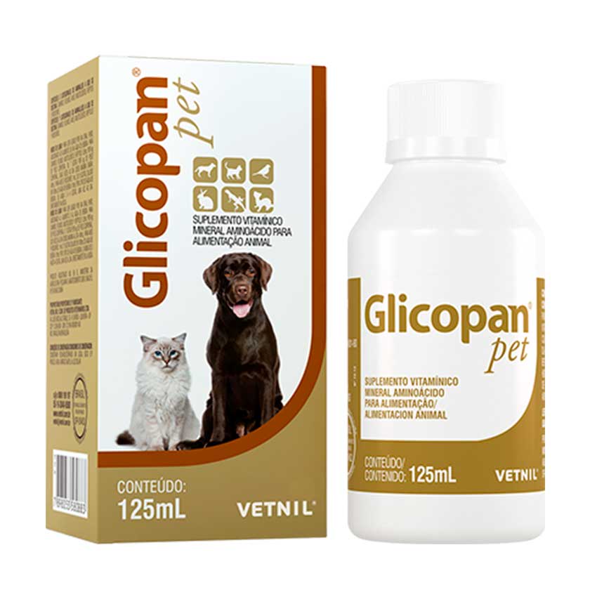 Vetnil Glicopan Pet Suplemento Aminoácido Vitamínico 125ml